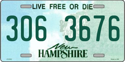 NH license plate 3063676