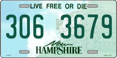 NH license plate 3063679