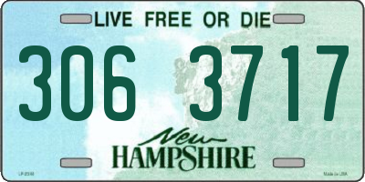 NH license plate 3063717