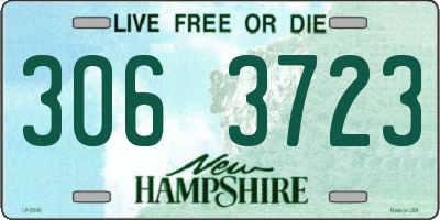 NH license plate 3063723