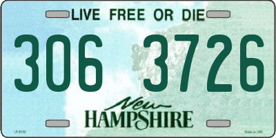 NH license plate 3063726