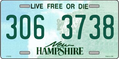 NH license plate 3063738