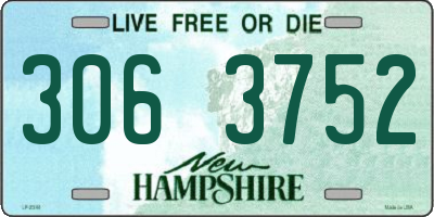 NH license plate 3063752
