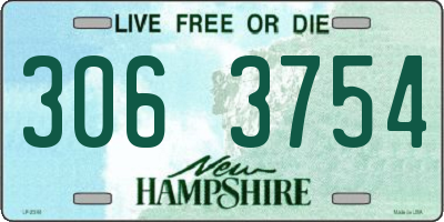 NH license plate 3063754