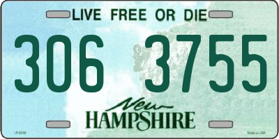NH license plate 3063755