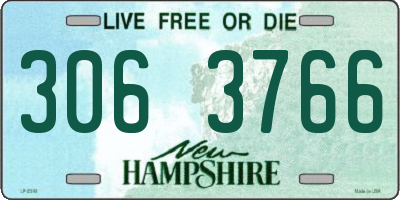 NH license plate 3063766