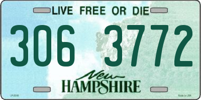 NH license plate 3063772
