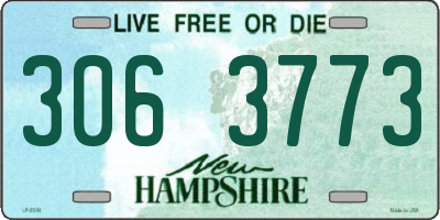 NH license plate 3063773