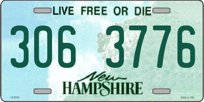 NH license plate 3063776