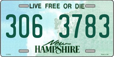 NH license plate 3063783