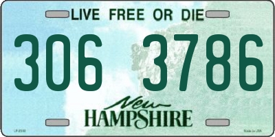 NH license plate 3063786