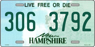NH license plate 3063792