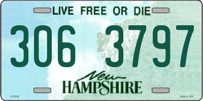 NH license plate 3063797