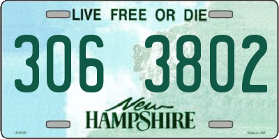 NH license plate 3063802