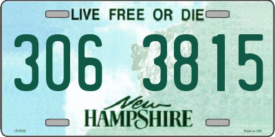 NH license plate 3063815