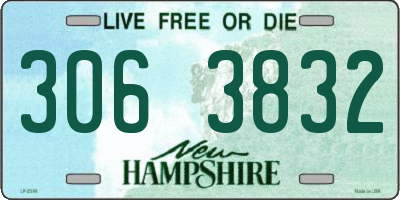 NH license plate 3063832