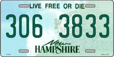 NH license plate 3063833