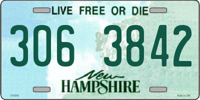 NH license plate 3063842