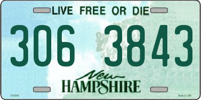 NH license plate 3063843