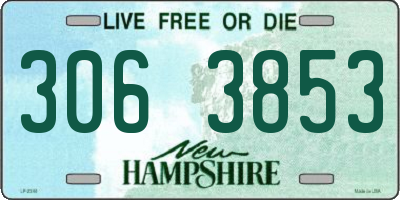 NH license plate 3063853