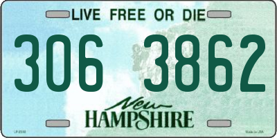 NH license plate 3063862