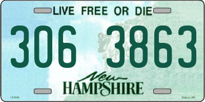 NH license plate 3063863