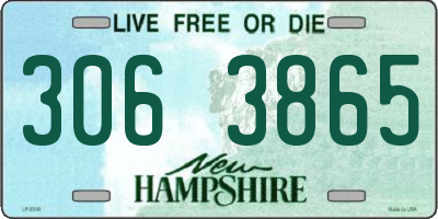 NH license plate 3063865