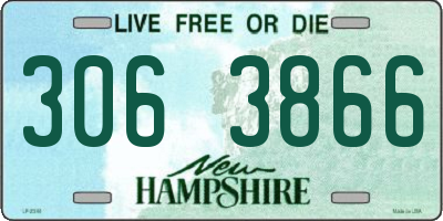 NH license plate 3063866