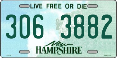 NH license plate 3063882