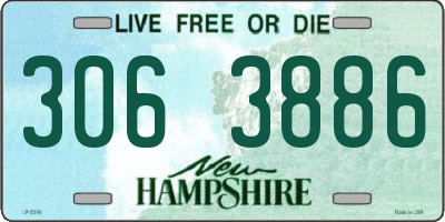 NH license plate 3063886