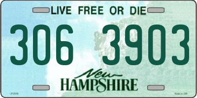 NH license plate 3063903