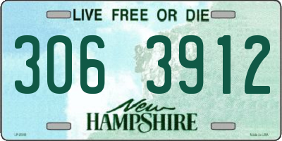 NH license plate 3063912