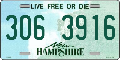 NH license plate 3063916