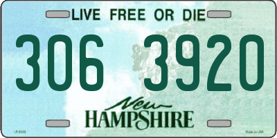 NH license plate 3063920