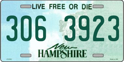 NH license plate 3063923