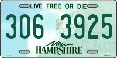 NH license plate 3063925