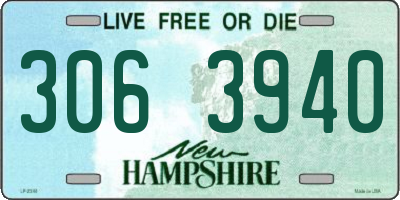 NH license plate 3063940
