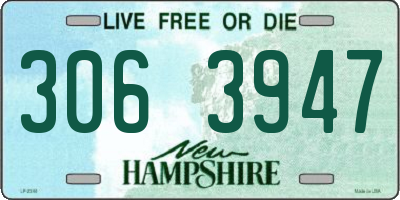 NH license plate 3063947