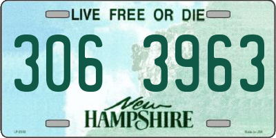 NH license plate 3063963