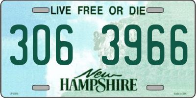 NH license plate 3063966