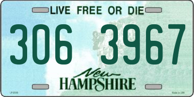NH license plate 3063967