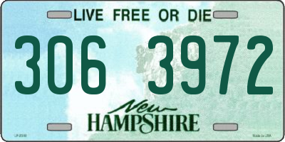 NH license plate 3063972