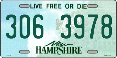 NH license plate 3063978