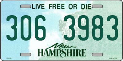 NH license plate 3063983