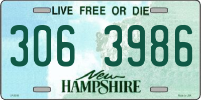 NH license plate 3063986