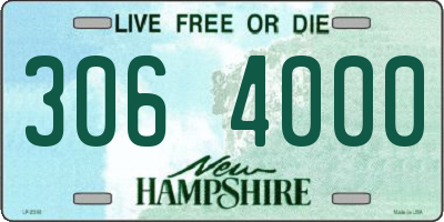 NH license plate 3064000