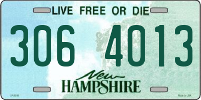NH license plate 3064013