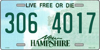 NH license plate 3064017