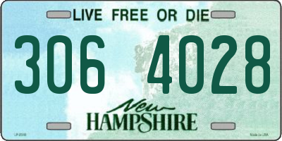 NH license plate 3064028