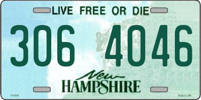 NH license plate 3064046